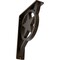 Ekena Millwork Austin Wrought Iron Bracket, (Triple center brace), Antiqued Bronze 2"W x 7 1/2"D x 10"H BKTM02X07X10TAUABZ - alternate 1
